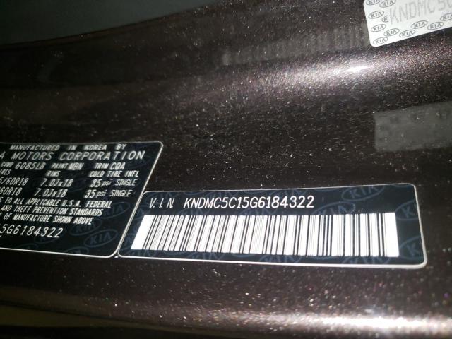 2016 KIA SEDONA EX KNDMC5C15G6184322