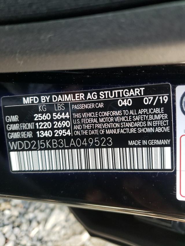 2020 MERCEDES-BENZ CLS 450 4M WDD2J5KB3LA049523