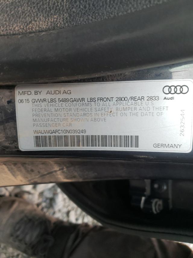 2016 AUDI A7 PREMIUM WAUWGAFC1GN039249