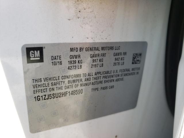 2017 CHEVROLET MALIBU HYB 1G1ZJ5SU2HF148590