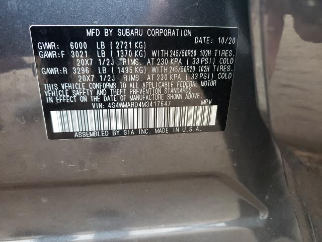 2021 SUBARU ASCENT TOU 4S4WMARD4M3417647