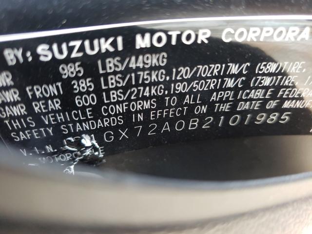 2011 SUZUKI GSX1300 R JS1GX72A0B2101985