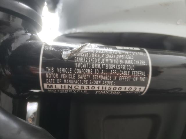 2017 HONDA CMX300 MLHNC5301H5001031