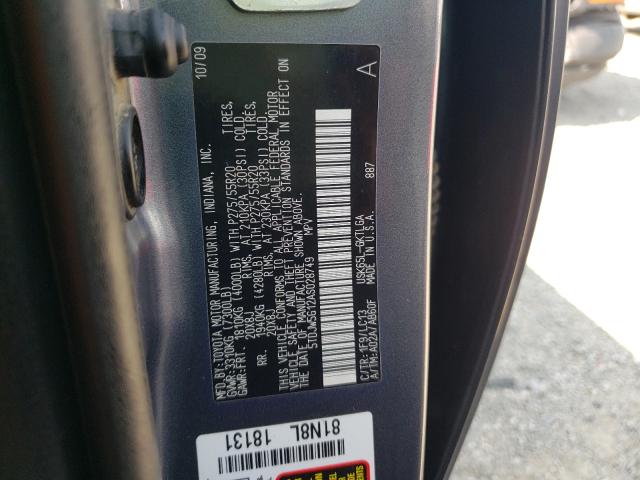 2010 TOYOTA SEQUOIA LI 5TDJW5G12AS028749