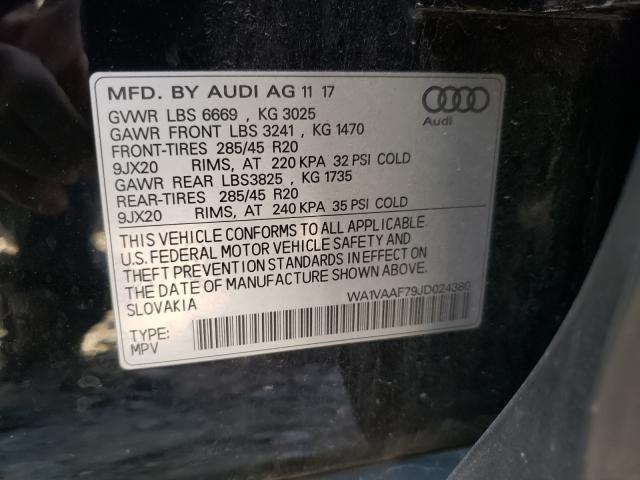 VIN WA1VAAF79JD024380 2018 Audi Q7, Prestige no.10