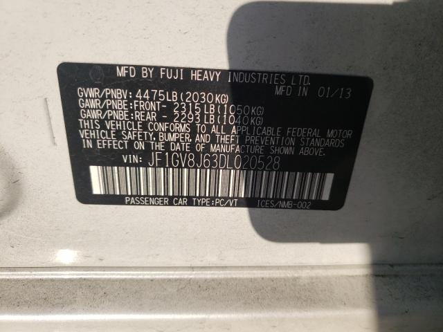 2013 SUBARU IMPREZA WR JF1GV8J63DL020528