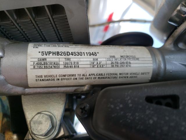 2005 VICTORY MOTORCYCLES HAMMER 5VPHB26D453011948