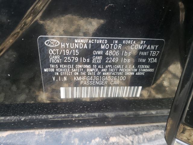 2016 HYUNDAI AZERA KMHFG4JG1GA526100