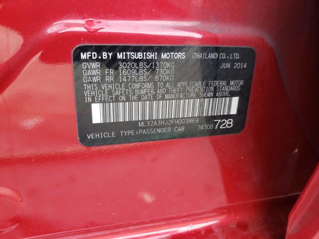 2015 MITSUBISHI MIRAGE DE ML32A3HJ2FH003869