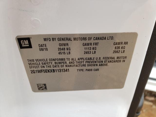 2011 CHEVROLET IMPAL LS 2G1WF5EKXB1131341