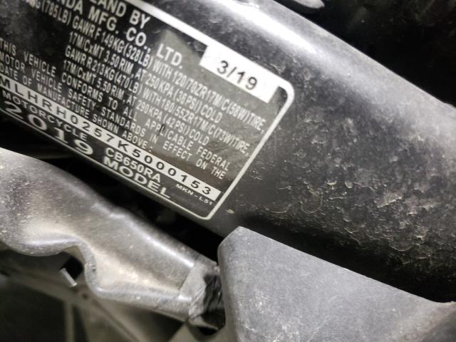 2019 HONDA CB650 RA MLHRH0257K5000153