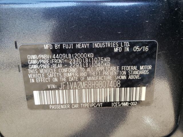 2017 SUBARU WRX STI JF1VA2M68H9807408