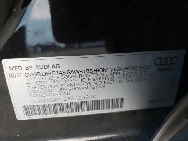 2011 AUDI S4 PRESTIG WAUKGAFL2BA129394
