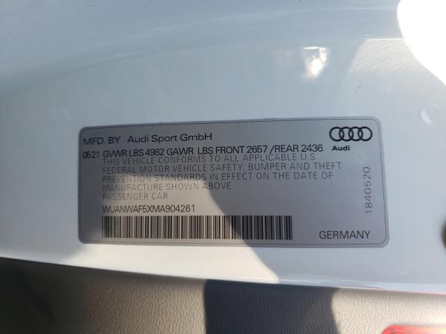 2021 AUDI RS5 WUANWAF5XMA904261