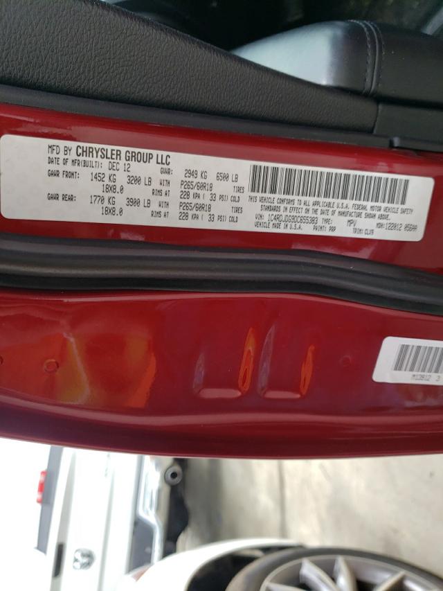 2013 DODGE DURANGO CR 1C4RDJDG9DC655383