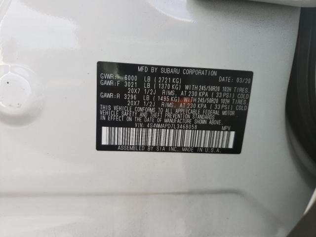 2020 SUBARU ASCENT LIM 4S4WMAPD7L3468058