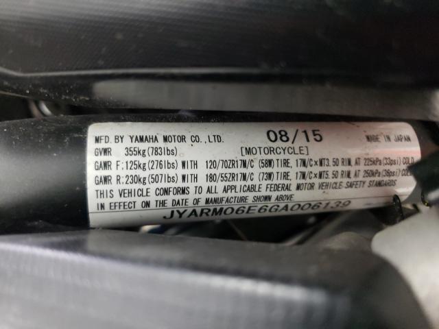 2016 YAMAHA FZ-07/09 JYARM06E6GA006139