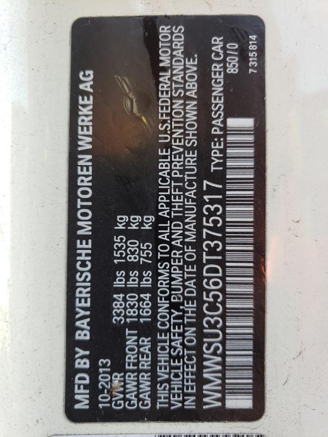 2013 MINI COOPER COU WMWSU3C56DT375317