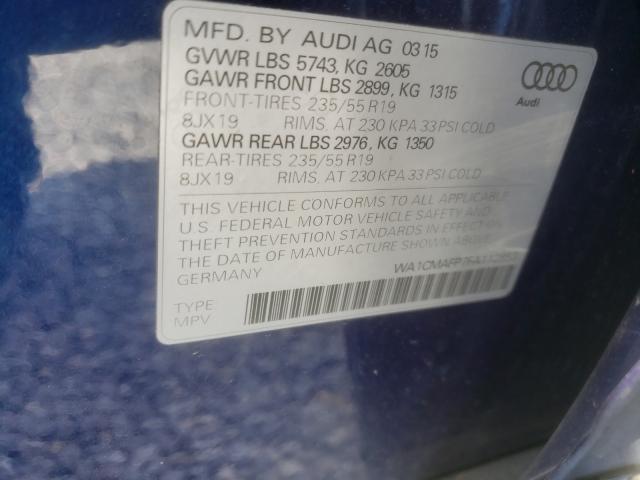 2015 AUDI Q5 TDI PRE WA1CMAFP7FA112853