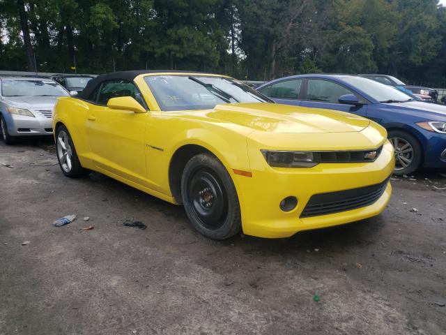 Salvage cars for sale at Austell, GA auction: 2015 Chevrolet Camaro LT