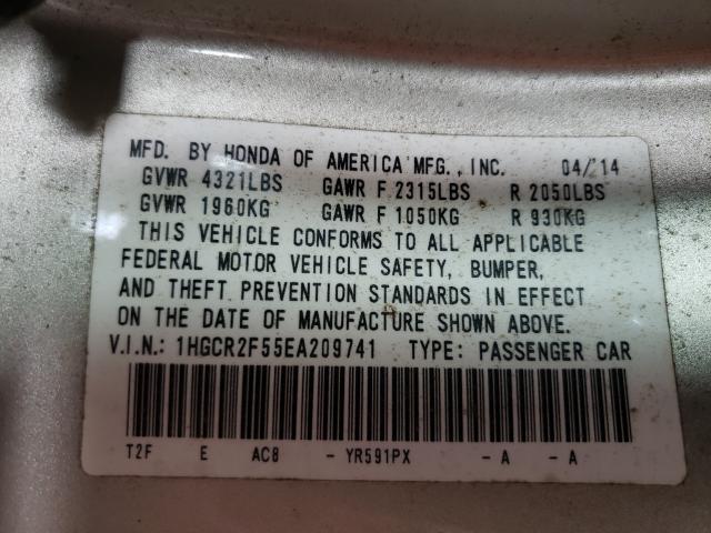 1HGCR2F55EA209741 Honda Accord Spo 2014. Фото: 9