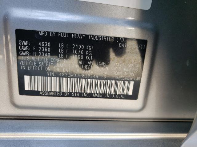 2011 SUBARU LEGACY 4S3BMDJ68B2249130