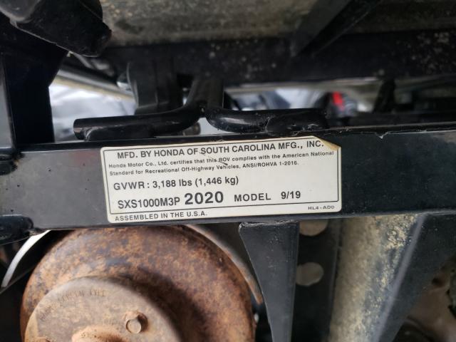 2020 HONDA SXS1000 M3 1HFVE04A9L4401754