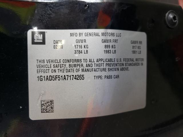 2010 CHEVROLET COBALT 1LT 1G1AD5F51A7174265