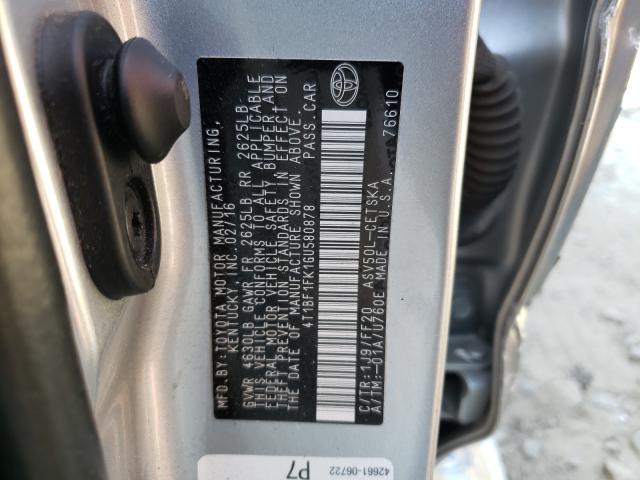 2016 TOYOTA CAMRY LE 4T1BF1FK1GU580878