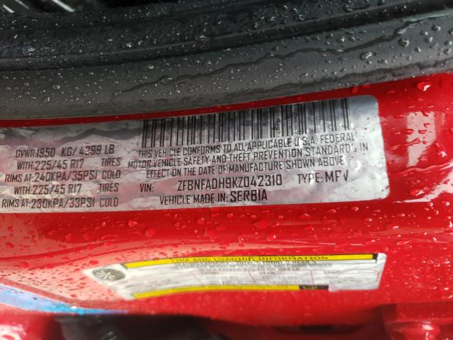 2019 FIAT 500L TREKK ZFBNFADH9KZ042310
