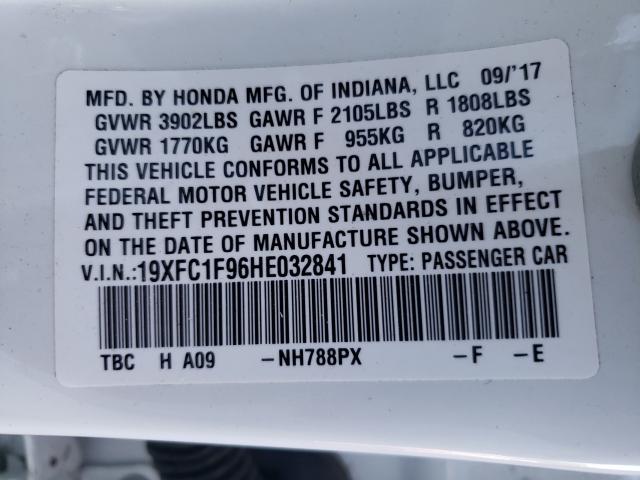 2017 HONDA CIVIC TOUR 19XFC1F96HE032841