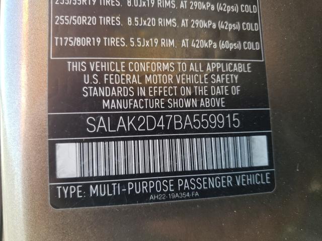 2011 LAND ROVER LR4 HSE LU SALAK2D47BA559915