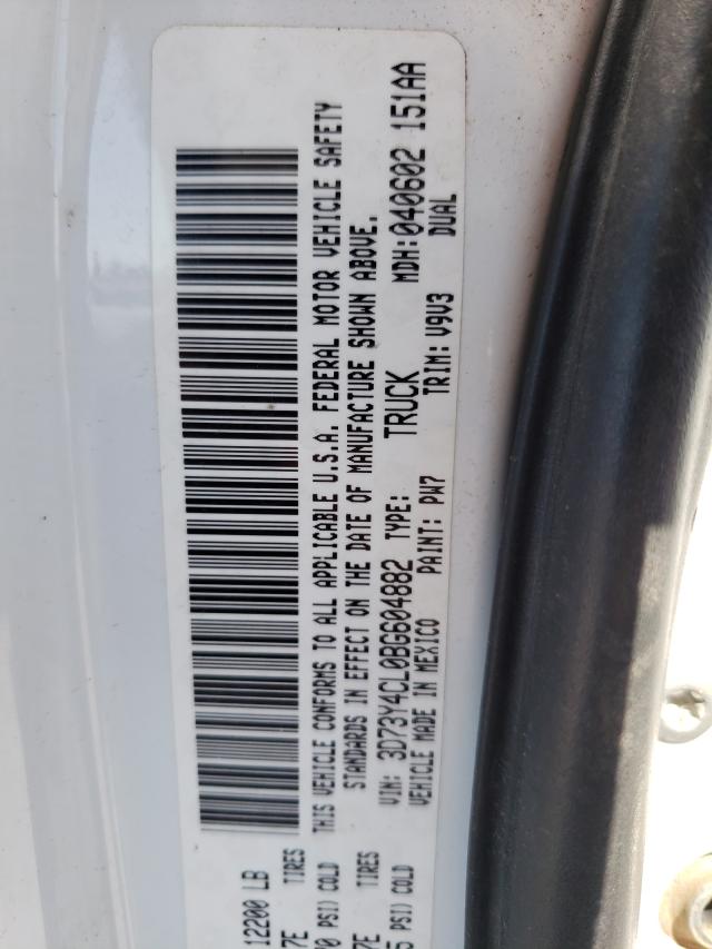 2011 DODGE RAM 3500 3D73Y4CL0BG604882