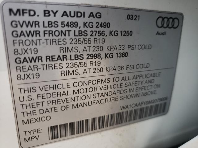 2021 AUDI Q5 PRESTIG WA1CAAFY0M2079008