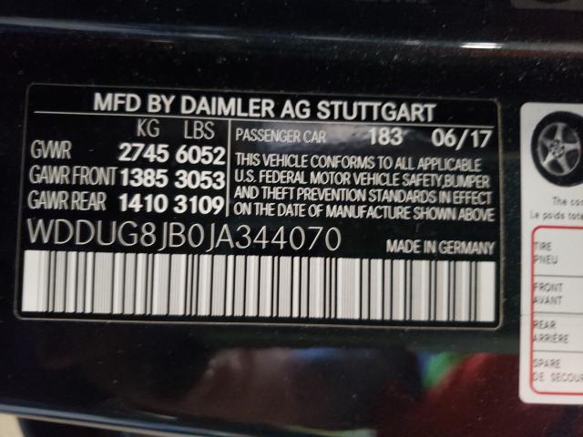 2018 MERCEDES-BENZ S 63 AMG 4 WDDUG8JB0JA344070
