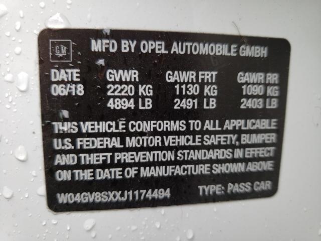 2018 BUICK REGAL TOUR W04GV8SXXJ1174494