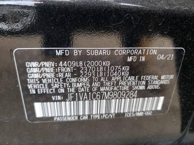 2021 SUBARU WRX PREMIU JF1VA1C67M9809284
