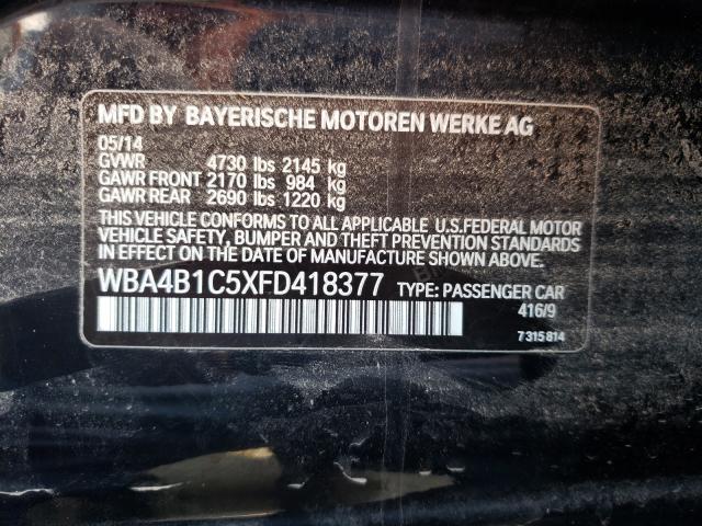 2015 BMW 435 I GRAN WBA4B1C5XFD418377