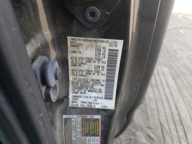 2010 NISSAN FRONTIER K 1N6BD0CT1AC428806