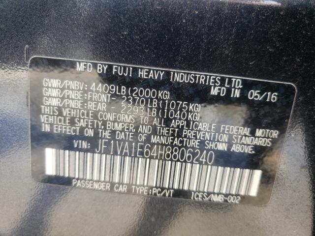 2017 SUBARU WRX PREMIU JF1VA1E64H8806240