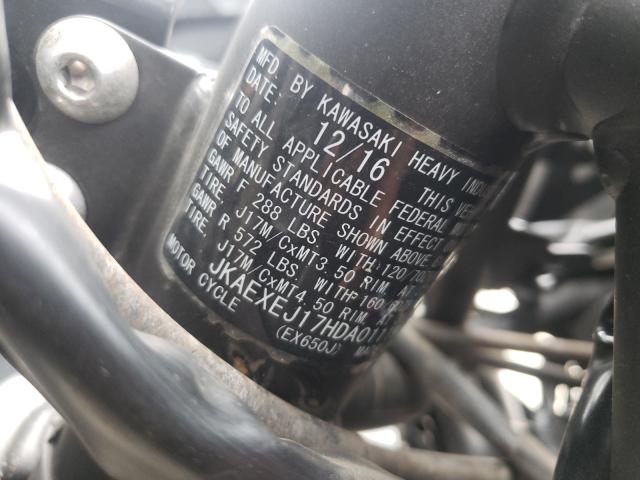 2017 KAWASAKI EX650 J JKAEXEJ17HDA01119