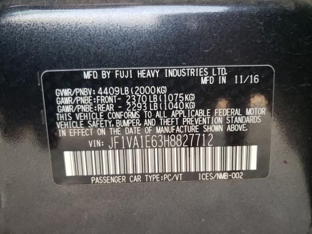 2017 SUBARU WRX PREMIU JF1VA1E63H8827712