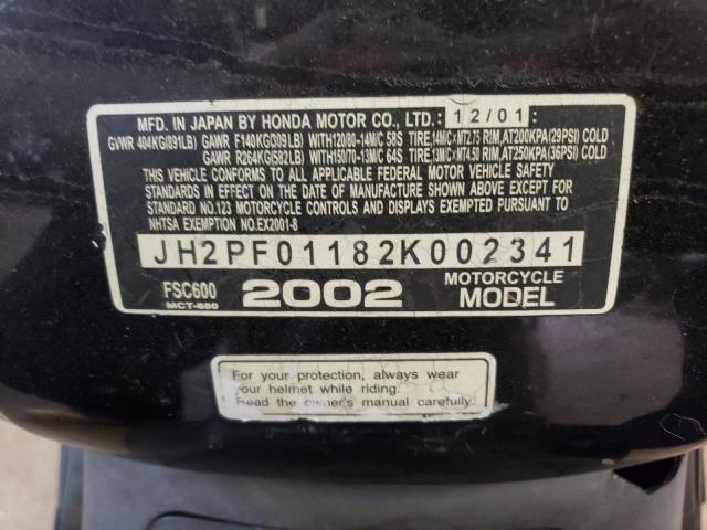 2002 HONDA FSC600 JH2PF01182K002341