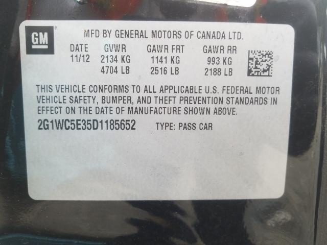 2013 CHEVROLET IMPALA LTZ 2G1WC5E35D1185652