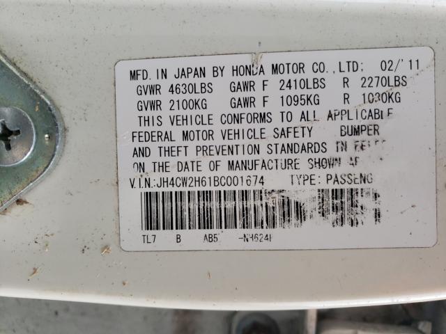 2011 ACURA TSX JH4CW2H61BC001674