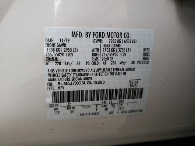 2020 LINCOLN AVIATOR RE 5LM5J7XC3LGL19263