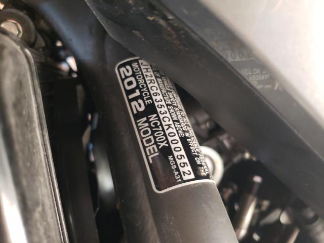 2012 HONDA NC700X JH2RC6353CK000552
