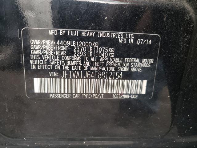 2015 SUBARU WRX LIMITE JF1VA1J64F8812154