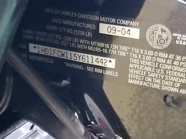 2005 HARLEY-DAVIDSON FLHTCUI 1HD1FCW115Y611442