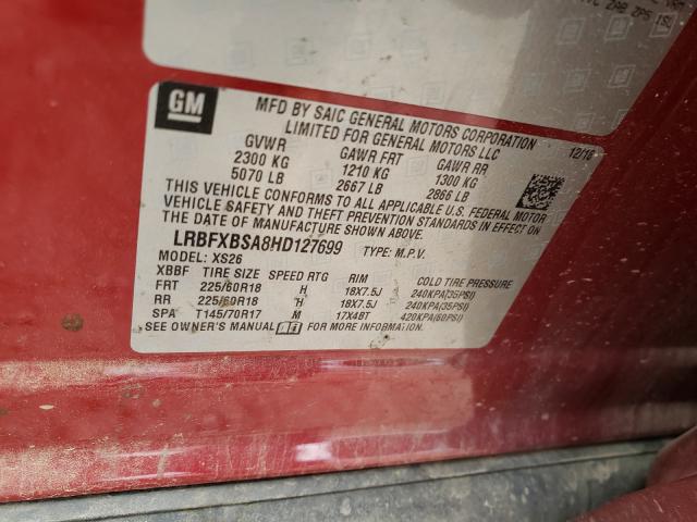 2017 BUICK ENVISION E LRBFXBSA8HD127699
